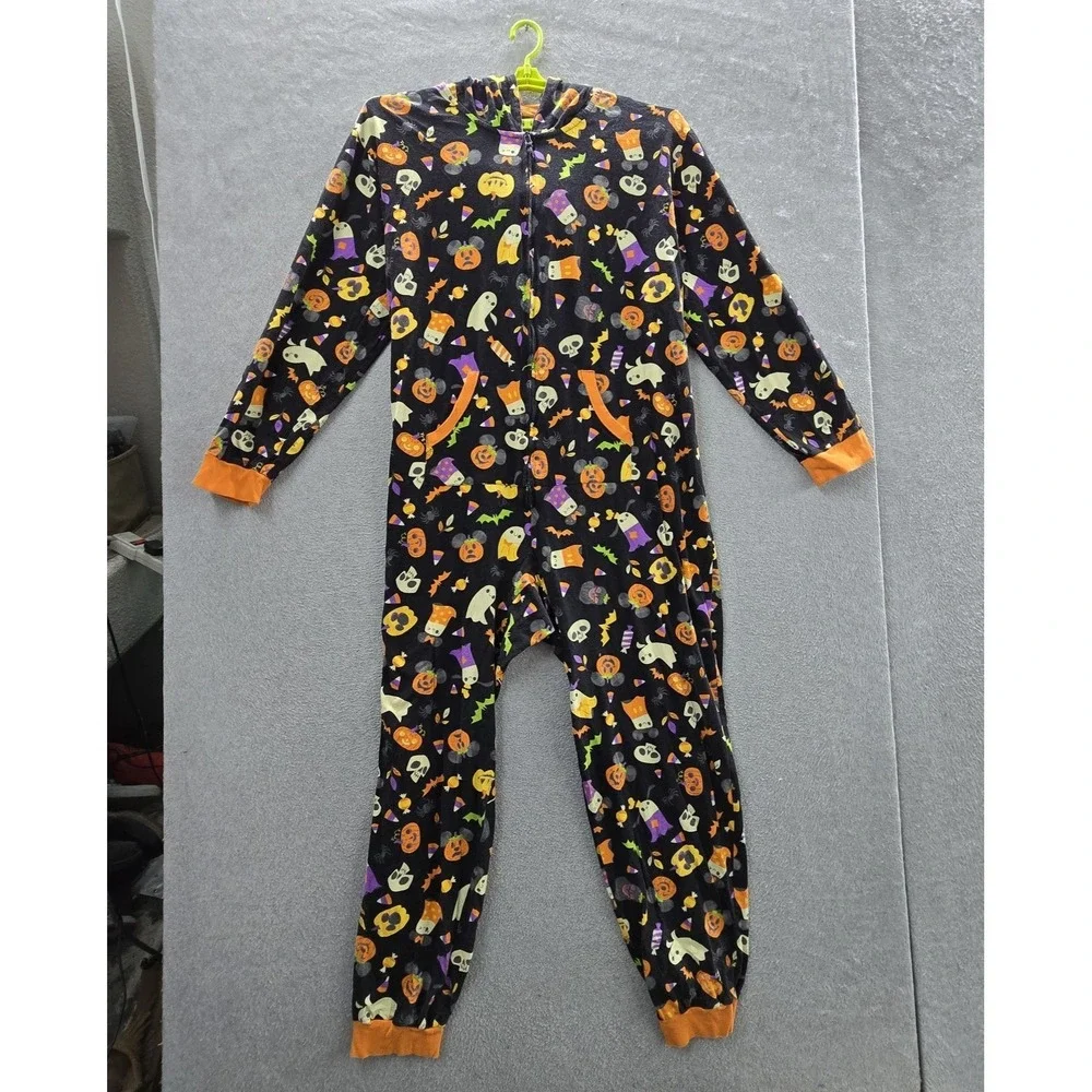 Disney Parks Men Sleepwear 2XL Black Jumpsuit Graphic Halloween 2021 Pajama